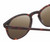 Close Up View of Reptile Larachelus Unisex Sunglasses Brown Tortoise Havana 50mm 4 Opt. with Custom Cut NON-polarized Brown Gradient Lenses