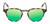Front View of Reptile Mata Unisex Polarized Sunglasses Tokyo Tortoise Havana Yellow 47mm 4 Opt with Custom Cut Green Mirror Lenses