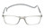 Front View of Calabria SP02 Snap Magnetic Reading Glasses Crystal Grey Front Connect Adjustable Temples Around Neck Hanging Readers