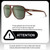 Size Awareness illustration of Suncloud Sandy Polarized Pilot Style Classic Retro Sunglasses Unisex Acetate 57mm in Cedar Brown & Gray Green