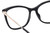 Close Up View of Max&Co MO5051-001 Designer Bi-Focal Prescription Rx Eyeglasses in Gloss Black Rose Gold Ladies Cat Eye Full Rim Acetate 51 mm