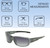 Dimensions and Measurements Illustration of Timberland TB7231 Unisex Oval Full Rim Designer Sunglasses in Grey/Smoke Grey Polarized 62mm