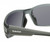 Close Up View of Timberland TB7231 Unisex Oval Full Rim Designer Sunglasses in Grey/Smoke Grey Polarized 62mm