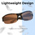 Lightweight Construction Illustration of Timberland TB7232 Unisex Oval Semi-Rimless Designer Sunglasses in Dark Havana Tortoise/Brown Polarized 76mm