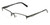 Profile View of Harley-Davidson HD0766 Designer Bi-Focal Prescription Rx Eyeglasses in Shiny Black Unisex Rectangular Semi-Rimless Stainless Steel 57 mm