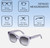 Dimensions and Measurements Illustration of QUAY Australia After Hours Multi-Focus Blue Light Glasses in Sweet Pea Lilac 51mm