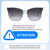 Size Awareness Illustration of QUAY Australia After Party Women's Square Full Rim Designer Prescription Eyeglasses in Clear Aqua Blue 66mm Rx-BI-FOCAL