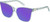 Profile View of QUAY After Party Women Square Polarized Sunglasses Clear Aqua Blue 66mm 10 OPTIONS with Custom Cut Polarized Purple Mirror Lenses