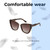 Lightweight Construction Illustration of QUAY Australia All Talk Women's Cat Eye Sunglasses in Brown Tortoise/Brown 58 mm