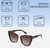 Dimensions and Measurements Illustration of QUAY All Talk Women's Cat Eye Polarized BI-FOCAL Sunglasses Brown Tortoise 58 mm
