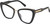 Profile View of QUAY Australia All Talk Designer Progressive Lens Blue Light Blocking Eyeglasses in Gloss Black Ladies Cat Eye Full Rim Acetate 58 mm