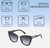 Dimensions and Measurements Illustration of QUAY Australia All Talk Cat Eye Multi-Focus Blue Light Glasses Gloss Black 58 mm