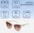 Dimensions and Measurements Illustration of QUAY Australia All Talk Womens Cat Eye Designer Sunglasses Bone White/Brown 58mm