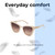 Lightweight Construction Illustration of QUAY Australia All Talk Womens Cat Eye Designer Sunglasses Bone White/Brown 58mm