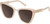 Profile View of QUAY Australia All Talk Designer Polarized Reading Sunglasses with Custom Cut Powered Amber Brown Lenses in Bone White Ladies Cat Eye Full Rim Acetate 58 mm