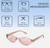 Dimensions and Measurements Illustration of QUAY Australia Aura Points Unisex Oval Full Rim Designer Reading Glasses in Brown Doe 55mm Custom L&R Lens