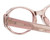 Close Up View of QUAY Australia Aura Points Designer Progressive Lens Prescription Rx Eyeglasses in Brown Doe Unisex Oval Full Rim Acetate 55 mm