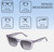 Dimensions and Measurements Illustration of QUAY Australia Call The Shots Cat Eye Sunglasses Sweet Pea Lilac/Smoke Grey 54mm