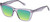 Profile View of QUAY Call The Shots Women's Cat Eye Polarized Sunglasses in Sweet Pea Lilac 54mm with Custom Cut Polarized Green Mirror Lenses