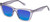 Profile View of QUAY Australia Call The Shots Designer Polarized Reading Sunglasses with Custom Cut Powered Blue Mirror Lenses in Sweet Pea Lilac Ladies Cat Eye Full Rim Acetate 54 mm