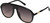 Profile View of QUAY Australia Chart Topper Mens Pilot Sunglasses in Gloss Black/Smoke Grey 57mm