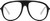 Front View of QUAY Australia Chart Topper Designer Bi-Focal Prescription Rx Eyeglasses in Gloss Black Mens Pilot Full Rim Acetate 57 mm