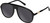Profile View of QUAY Australia Chart Topper Designer Polarized Sunglasses with Custom Cut Smoke Grey Lenses in Gloss Black Mens Pilot Full Rim Acetate 57 mm