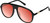 Profile View of QUAY Australia Chart Topper Designer Polarized Sunglasses with Custom Cut Red Mirror Lenses in Gloss Black Mens Pilot Full Rim Acetate 57 mm