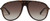 Front View of QUAY Australia Chart Topper Mens Pilot Sunglasses Dark Brown Tortoise/Brown 57mm