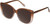 Profile View of QUAY Australia Ever After Designer Polarized Reading Sunglasses with Custom Cut Powered Amber Brown Lenses in Brown Doe Ladies Cat Eye Full Rim Acetate 58 mm