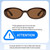 Size Awareness Illustration of QUAY Australia Felt Cute Women's Round Sunglasses in Chocolate Brown/Brown 52 mm