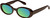 Profile View of QUAY Felt Cute Women's Round Polarized Sunglasses Chocolate Brown 52mm 10 OPTIONS with Custom Cut Polarized Green Mirror Lenses