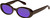 Profile View of QUAY Felt Cute Women's Round Polarized Sunglasses Chocolate Brown 52mm 10 OPTIONS with Custom Cut Polarized Purple Mirror Lenses