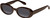 Profile View of QUAY Australia Felt Cute Designer Polarized Reading Sunglasses with Custom Cut Powered Smoke Grey Lenses in Chocolate Brown Ladies Round Full Rim Acetate 52 mm