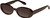 Profile View of QUAY Australia Felt Cute Designer Polarized Reading Sunglasses with Custom Cut Powered Amber Brown Lenses in Chocolate Brown Ladies Round Full Rim Acetate 52 mm