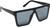 Top View of QUAY Australia Hindsight Mens Rectangular Sunglasses Matte Black/Smoke Grey 56mm