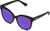 Profile View of QUAY It's My Way Women's Designer Cat Eye Polarized Sunglasses Matte Black 59 mm with Custom Cut Polarized Purple Mirror Lenses