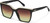 Profile View of QUAY Australia Level Up Womens Square Designer Sunglasses Matte Black/Brown 60mm