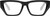 Front View of QUAY Australia No Apologies Designer Reading Eye Glasses in Gloss Black Unisex Square Full Rim Acetate 55 mm