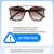 Size Awareness Illustration of QUAY Australia Sweet Dreams Panthos Sunglasses in Brown Tortoise/Brown Fade 54mm