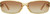 Front View of QUAY Australia Vibe Check Womens Square Designer Sunglasses in Yellow/Brown 62mm