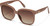 Profile View of QUAY Australia Wide Awake Women's Panthos Sunglasses Gloss Tan Brown/Brown 59 mm