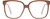 Front View of QUAY Australia Wide Awake Designer Reading Eye Glasses in Gloss Tan Brown Ladies Panthos Full Rim Acetate 59 mm