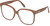 Profile View of QUAY Australia Wide Awake Designer Blue Light Blocking Eyeglasses in Gloss Tan Brown Ladies Panthos Full Rim Acetate 59 mm