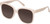 Profile View of QUAY Australia Wide Awake Designer Polarized Reading Sunglasses with Custom Cut Powered Amber Brown Lenses in Shiny Gold Ladies Panthos Full Rim Acetate 59 mm