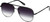 Profile View of QUAY Australia High Key Pilot Designer Sunglasses in Gloss Black/Smoke Grey 64mm
