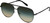 Profile View of QUAY Australia High Key Large Unisex Pilot Sunglasses Gloss Black/Green Fade 64mm