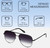 Dimensions and Measurements Illustration of QUAY Australia High Key Mini Pilot Sunglasses in Gloss Black/Smoke Grey Fade 60mm