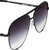 Close Up View of QUAY Australia High Key Mini Pilot Sunglasses in Gloss Black/Smoke Grey Fade 60mm