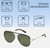Dimensions and Measurements Illustration of QUAY Australia High Key Twist Pilot Sunglasses in Dark Brown Tortoise/Green 60mm